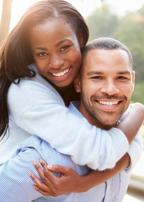 Portrait,Of,Loving,African,American,Couple,In,Countryside