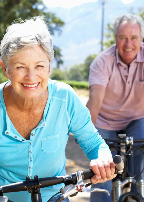 Senior,Couple,On,Country,Bike,Ride